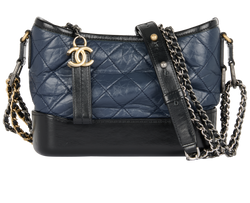 Small Gabrielle, Leather, Blue/Black, 25847892 (2018), DB/AC, 3*